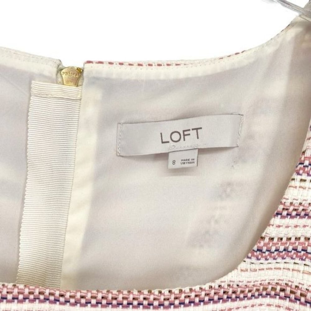 Loft Textured Stripe Pocket Sheath Dress - Picture 8 of 14
